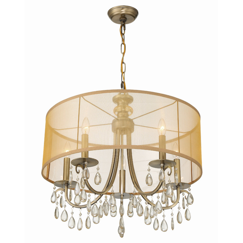 Crystorama Hampton 24'' Chandelier in Antique Brass - Additional View