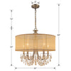 5625-AB Hampton 5 Light Chandelier | Dimensions Image