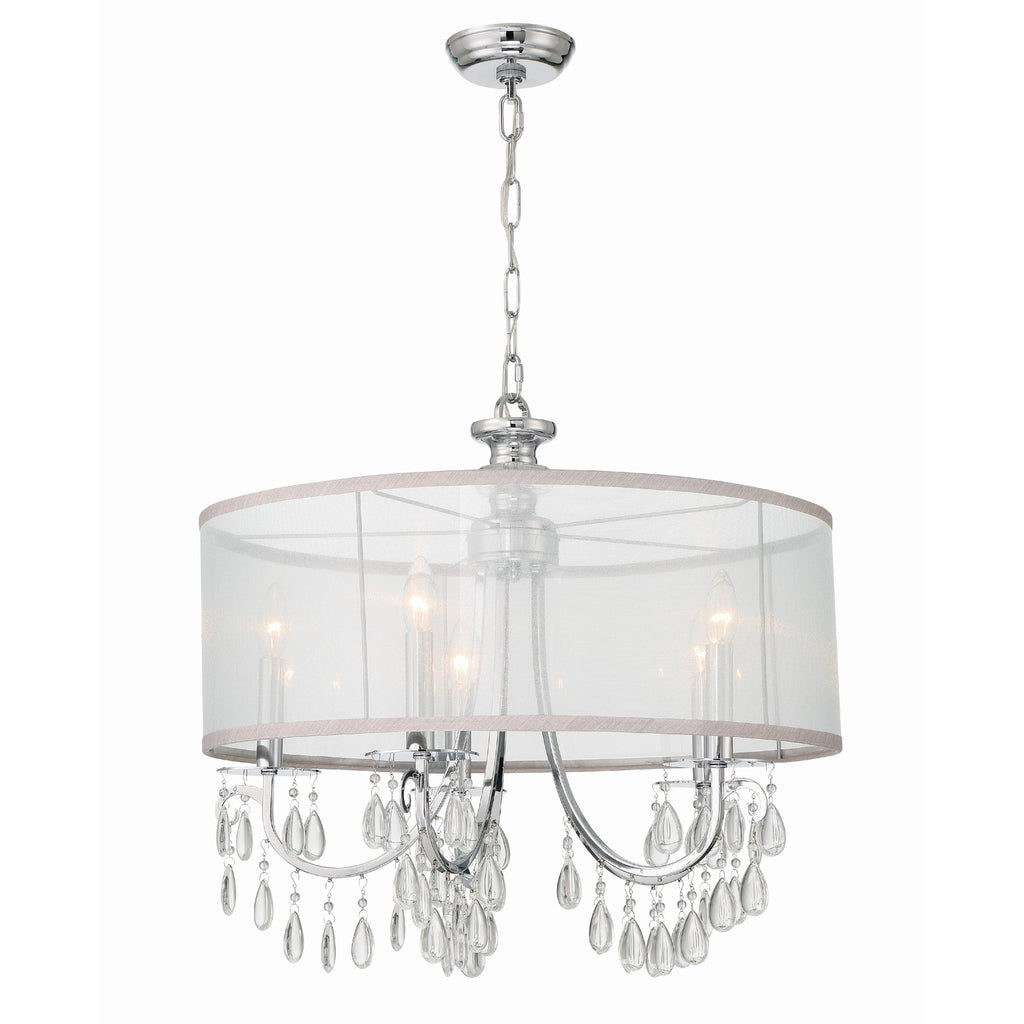 Crystorama Hampton 24'' Chandelier in Polished Chrome - Front View