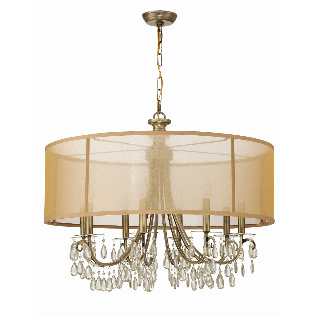 Crystorama Hampton 32'' Chandelier in Antique Brass - Additional View