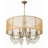 Crystorama Hampton 32'' Chandelier in Antique Brass - Additional View