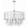 Crystorama Hampton 32'' Chandelier in Polished Chrome - Front View