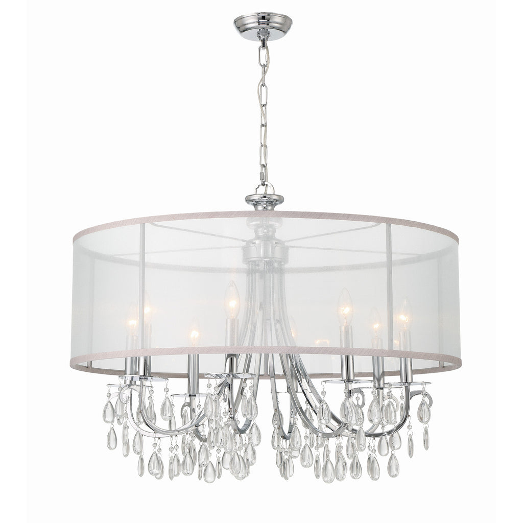 Crystorama Hampton 32'' Chandelier in Polished Chrome - Front View
