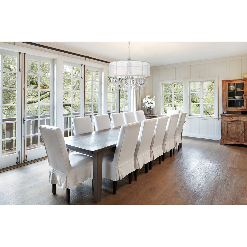 Crystorama Hampton 32'' Chandelier in Polished Chrome - Lifestyle View