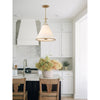 Crystorama Broche 18'' Pendant in Antique Gold - Lifestyle View