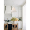 Crystorama Broche 18'' Pendant in Matte White - Lifestyle View