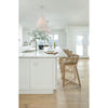 Crystorama Broche 18'' Pendant in Matte White - Lifestyle View