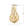 565-GA_CEILING Broche 9'' Semi Flush Mount | Dimensions Image