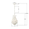 565-MT Broche 9'' Chandelier | Dimensions Image