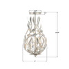 565-SA_CEILING Broche 9'' Semi Flush Mount | Dimensions Image