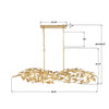 567-GA Broche 50.5'' Linear Chandelier | Dimensions Image