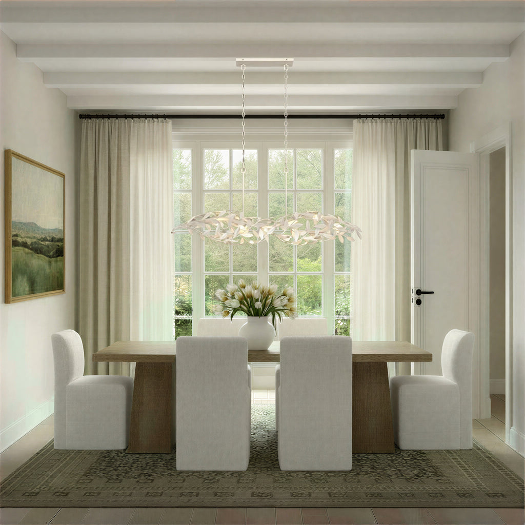 567-MT Broche 50.5'' Linear Chandelier | Lifestyle Image
