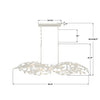 567-MT Broche 50.5'' Linear Chandelier | Dimensions Image
