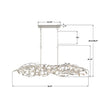 567-SA Broche 50.5'' Linear Chandelier | Dimensions Image