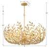 569-GA Broche 12 Light Chandelier | Dimensions Image