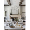 Crystorama Broche 42'' Chandelier in Matte White - Lifestyle View