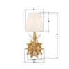 571-OP-GA Broche 6.5'' Sconce | Dimensions Image