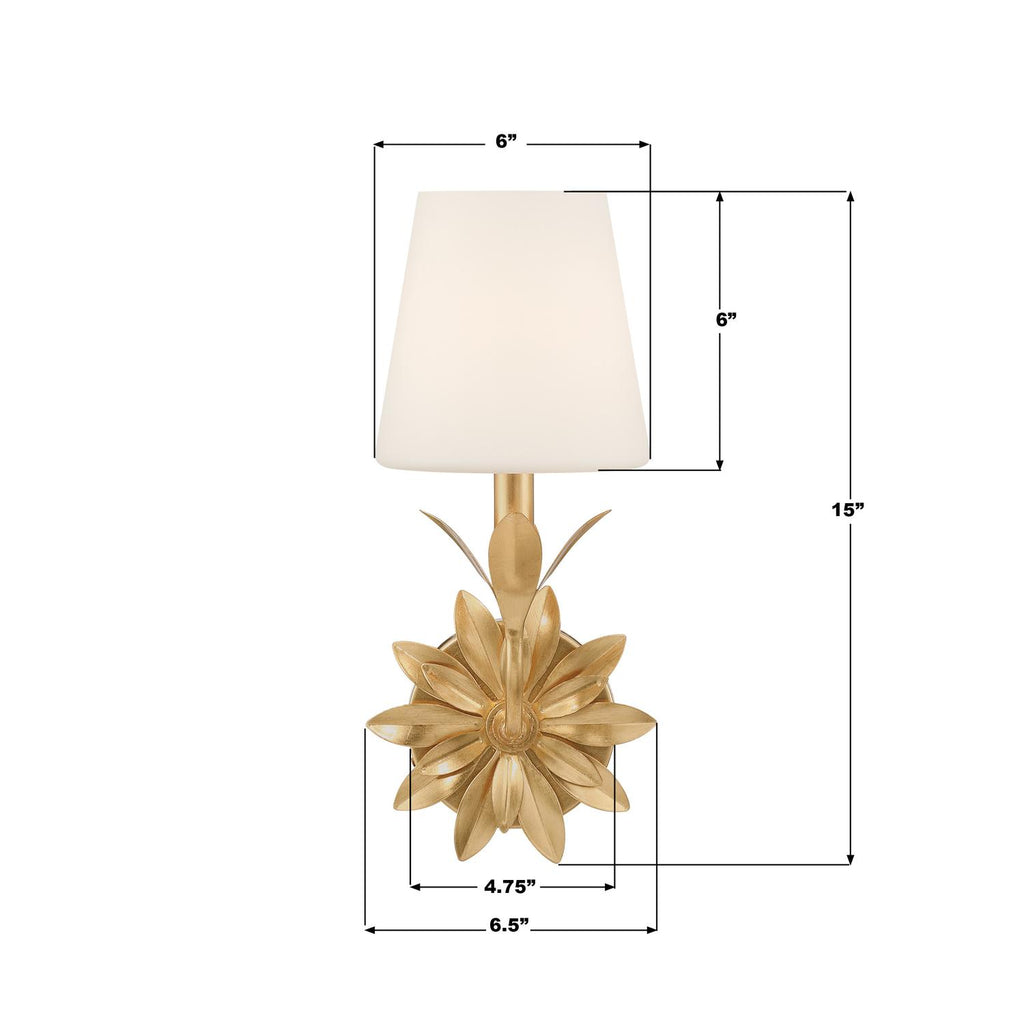 571-OP-GA Broche 6.5'' Sconce | Dimensions Image