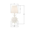 571-OP-MT Broche 6.5'' Sconce | Dimensions Image