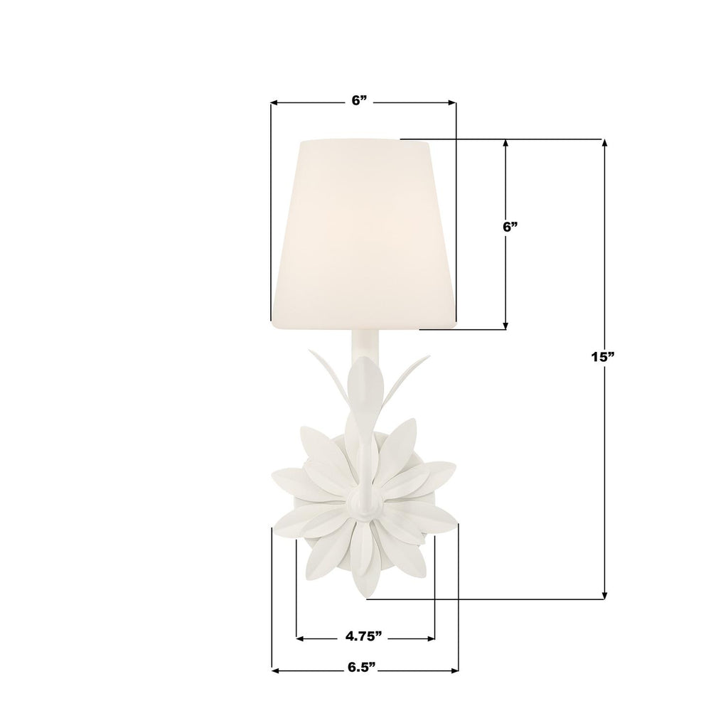 571-OP-MT Broche 6.5'' Sconce | Dimensions Image