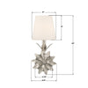 571-OP-SA Broche 6.5'' Sconce | Dimensions Image