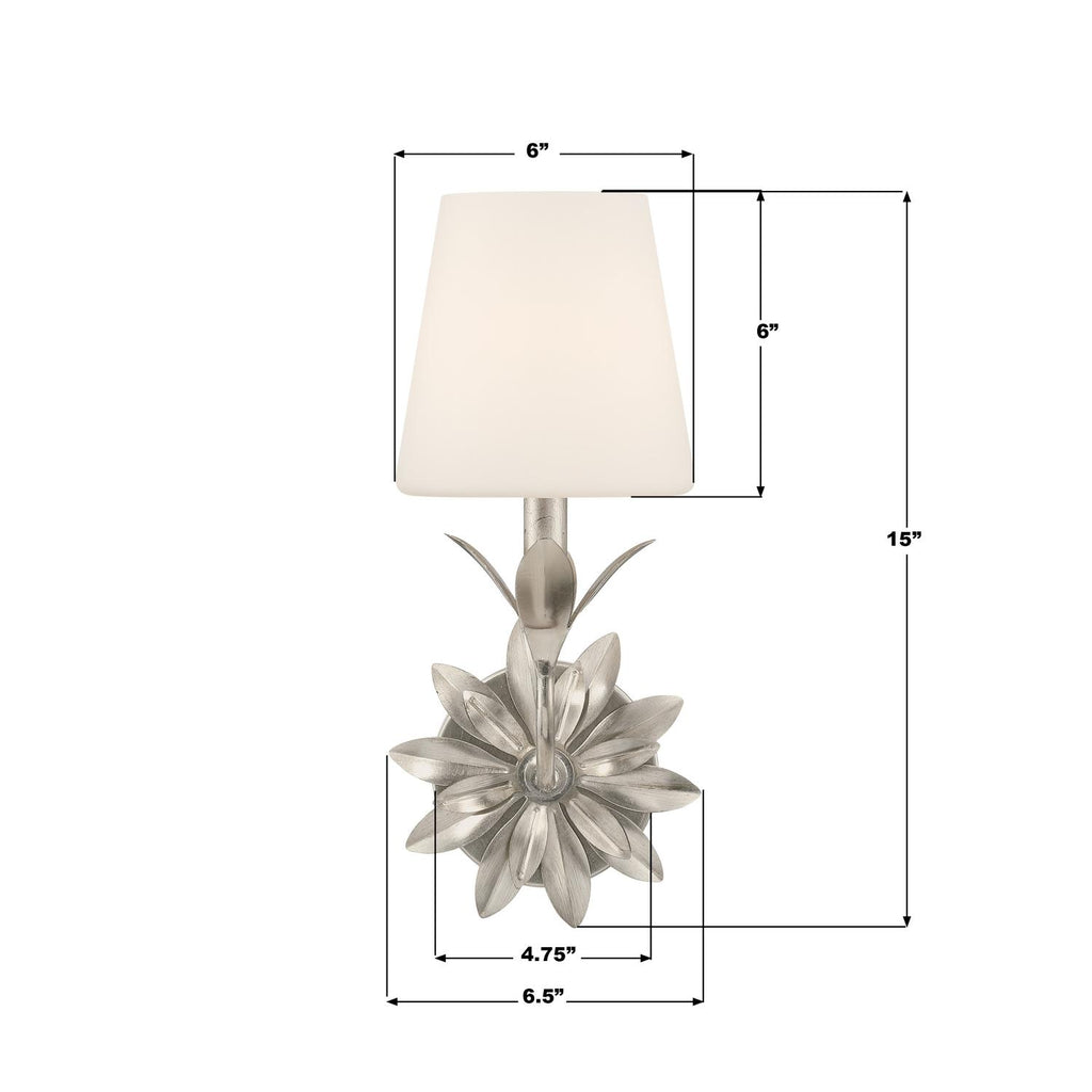 571-OP-SA Broche 6.5'' Sconce | Dimensions Image