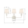 573-OP-MT Broche 25'' Bathroom Vanity | Dimensions Image