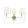 573-OP-SA Broche 25'' Bathroom Vanity | Dimensions Image