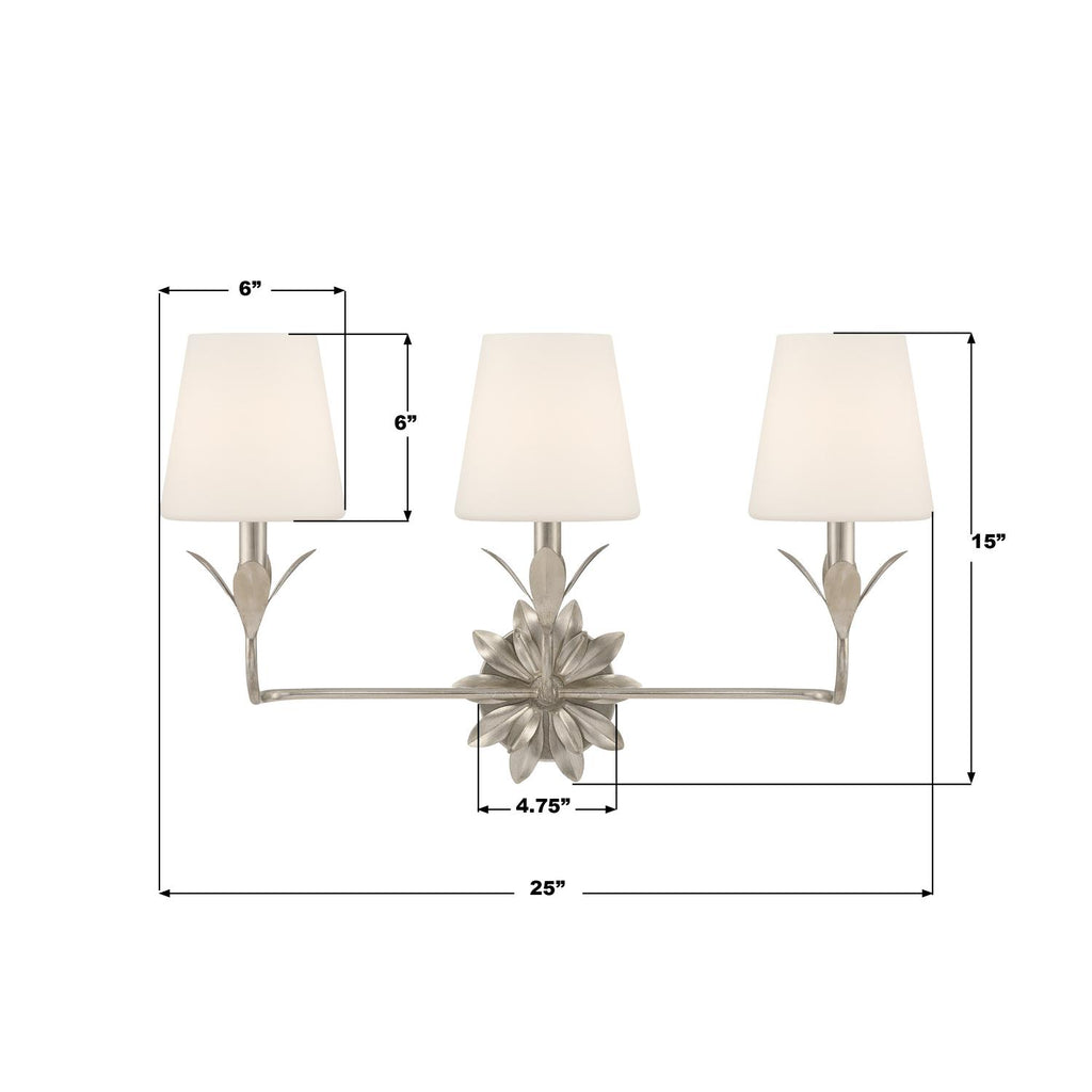 573-OP-SA Broche 25'' Bathroom Vanity | Dimensions Image