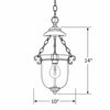 Crystorama Crystorama 10'' Pendant - Product Dimensions