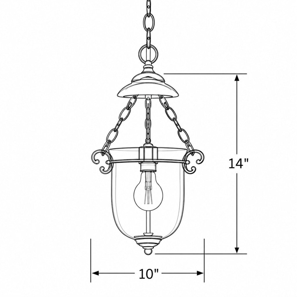 Crystorama Crystorama 10'' Pendant - Product Dimensions
