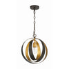 Crystorama Luna 12'' Chandelier in English Bronze + Antique Gold - Additional View