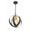 Crystorama Luna 12'' Chandelier in English Bronze + Antique Gold - Additional View