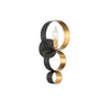 Crystorama Luna 7'' Sconce in English Bronze + Antique Gold - Front View