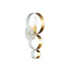 Crystorama Luna 7'' Sconce in Matte White + Antique Gold - Additional View