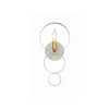 Crystorama Luna 7'' Sconce in Matte White + Antique Gold - Additional View