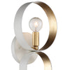 Crystorama Luna 7'' Sconce in Matte White + Antique Gold - Additional View