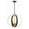 Crystorama Luna 16'' Chandelier in English Bronze + Antique Gold - Additional View