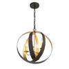 Crystorama Luna 16'' Chandelier in English Bronze + Antique Gold - Additional View