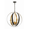 Crystorama Luna 21'' Chandelier in English Bronze + Antique Gold - Additional View
