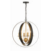 Crystorama Luna 21'' Chandelier in English Bronze + Antique Gold - Additional View