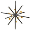 Crystorama Luna 48'' Chandelier in English Bronze + Antique Gold - Additional View