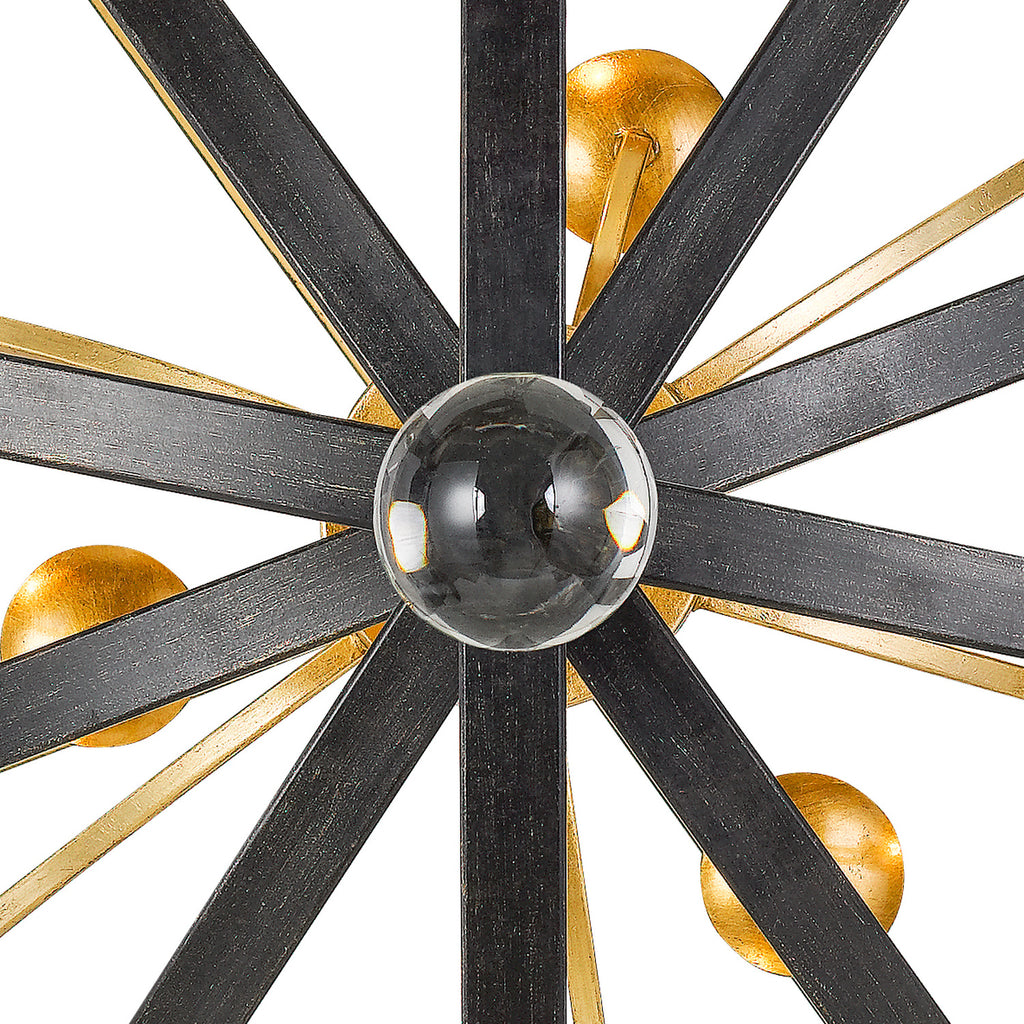 Crystorama Luna 48'' Chandelier in English Bronze + Antique Gold - Additional View
