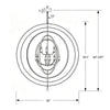 Crystorama Luna 48'' Chandelier - Product Dimensions