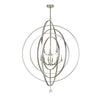 Crystorama Luna 48'' Chandelier in Antique Silver - Front View