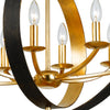 Crystorama-OPEN-BOX Luna 8 Light Chandelier in English Bronze + Antique Gold - Additional View