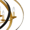 Crystorama Luna 36'' Oval Chandelier in English Bronze + Antique Gold - Additional View