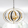 Crystorama-OPEN-BOX Luna 8 Light Chandelier in English Bronze + Antique Gold - Lifestyle View