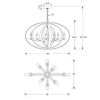 Crystorama Luna 36'' Oval Chandelier - Product Dimensions