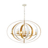 588-MT-GA Luna 8 Light Oval Chandelier | Main Image